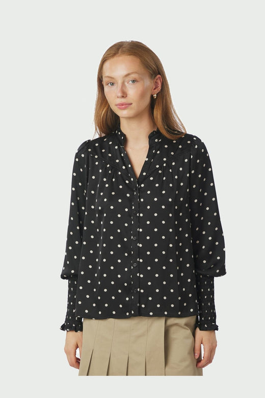 Neo Noir - Camisa Dot Blouse 167161 - 100 - Black