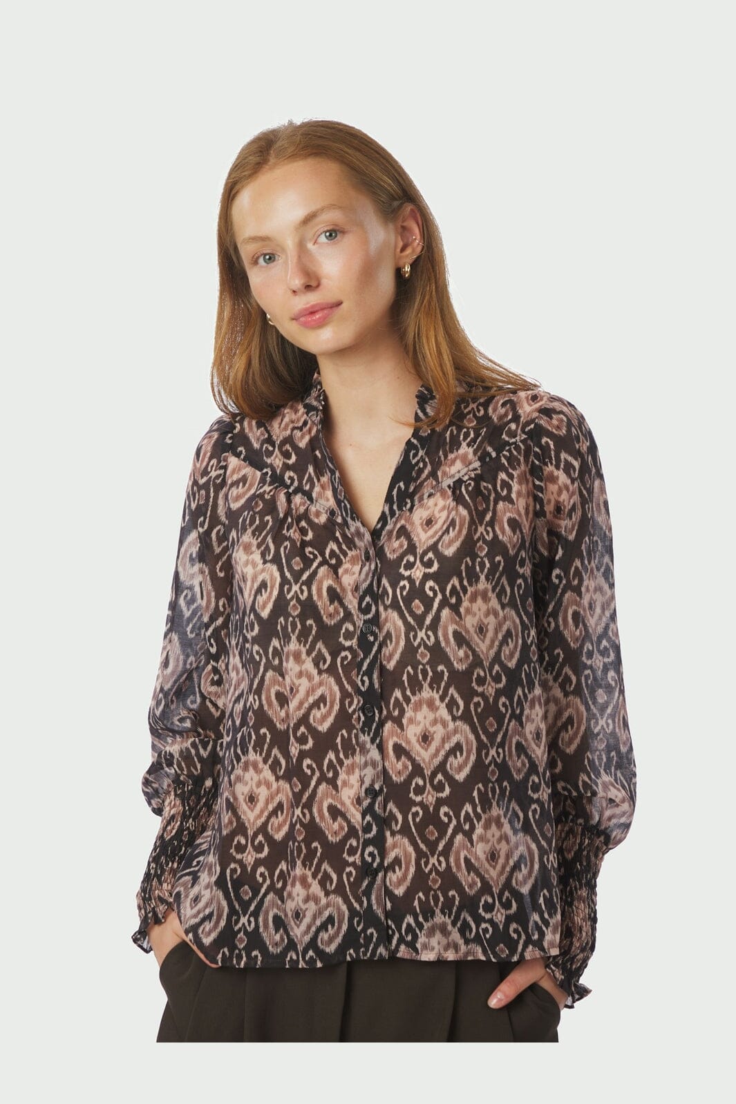 Neo Noir - Camisa Print Blouse 167189 - 100 - Black