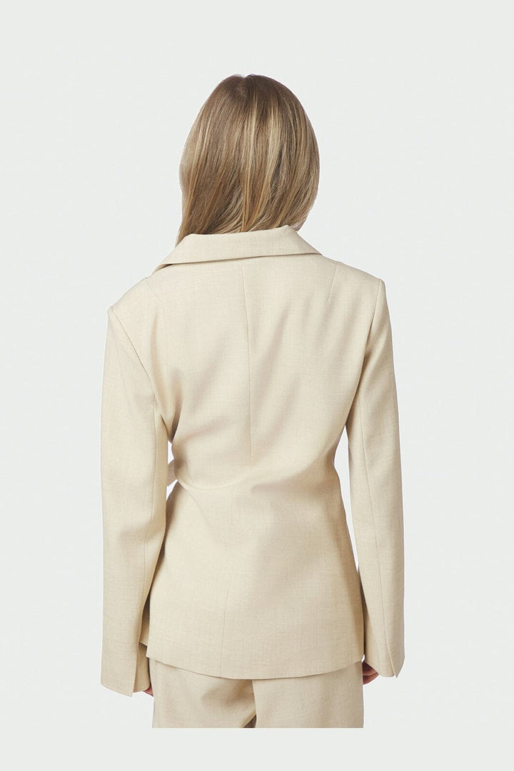Neo Noir - Carmia Melange Tie Blazer 168227 - 976 - Beige Melange