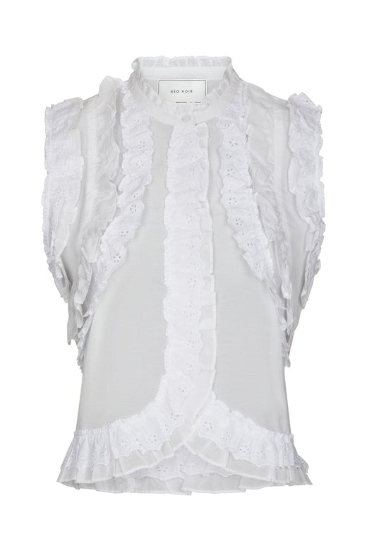 Neo Noir - Celia Ruffle Top 168323 - 120 - White