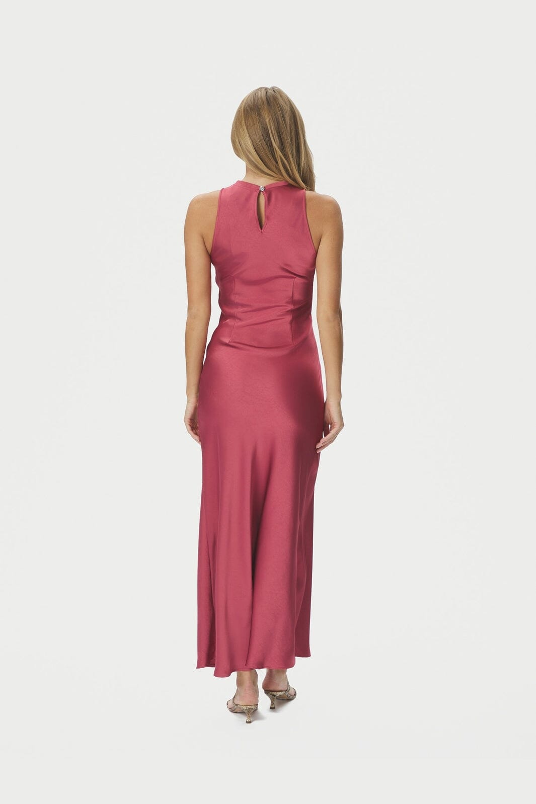 Neo Noir - Celinie Heavy Sateen Dress 165621 - 430 - Cherry Pink