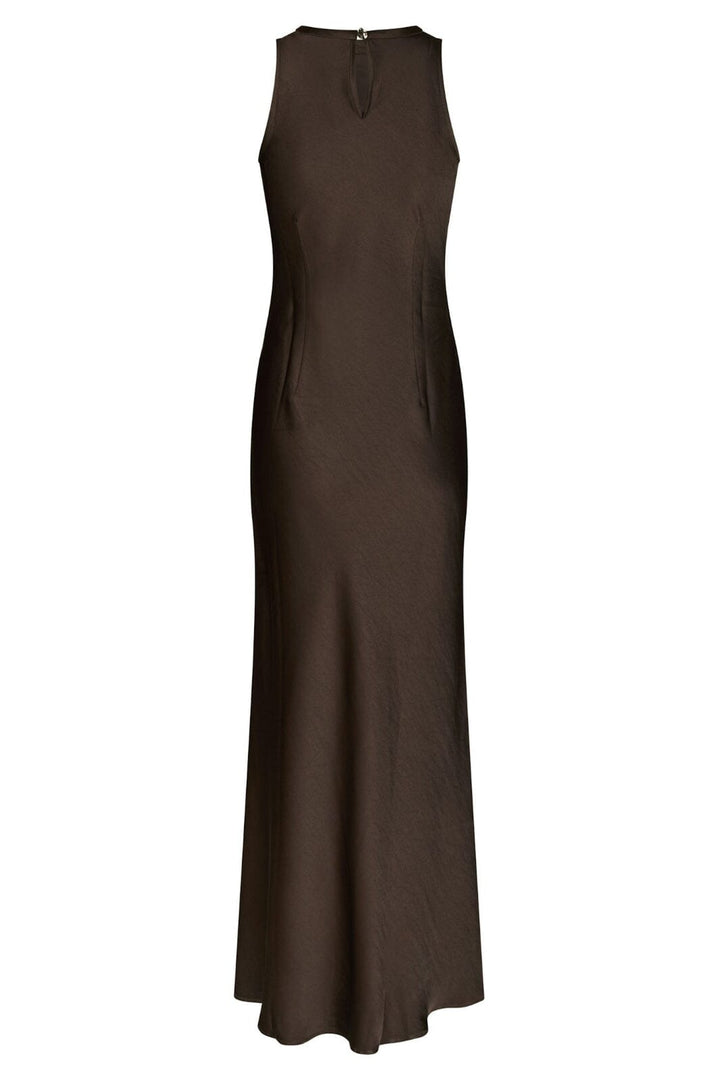 Neo Noir - Celinie Heavy Sateen Dress 165621 - 676 - Dark Brown