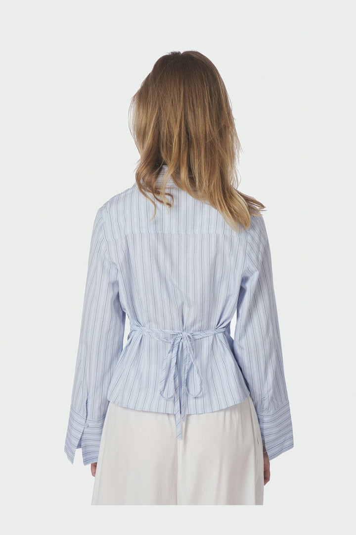 Neo Noir - Clarida Double Stripe Shirt 168388 - 145 - Light Blue