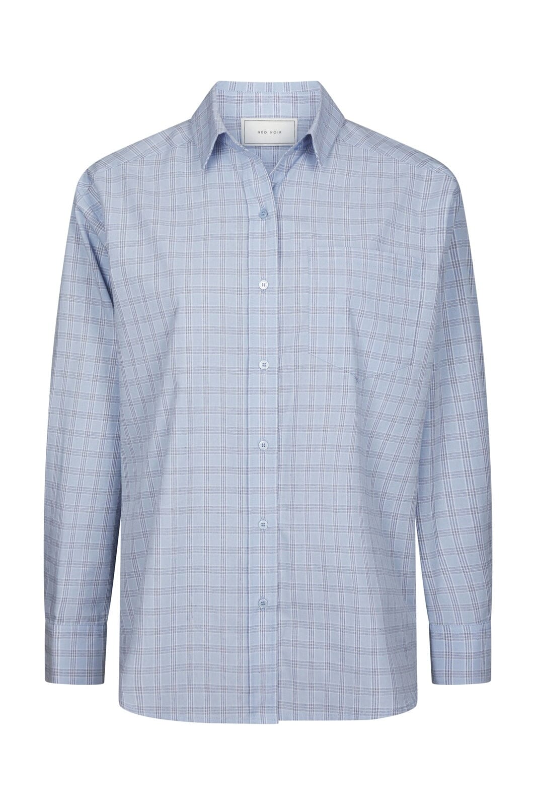 Neo Noir - Dalma Triple Check Shirt 168624 - 145 - Light Blue