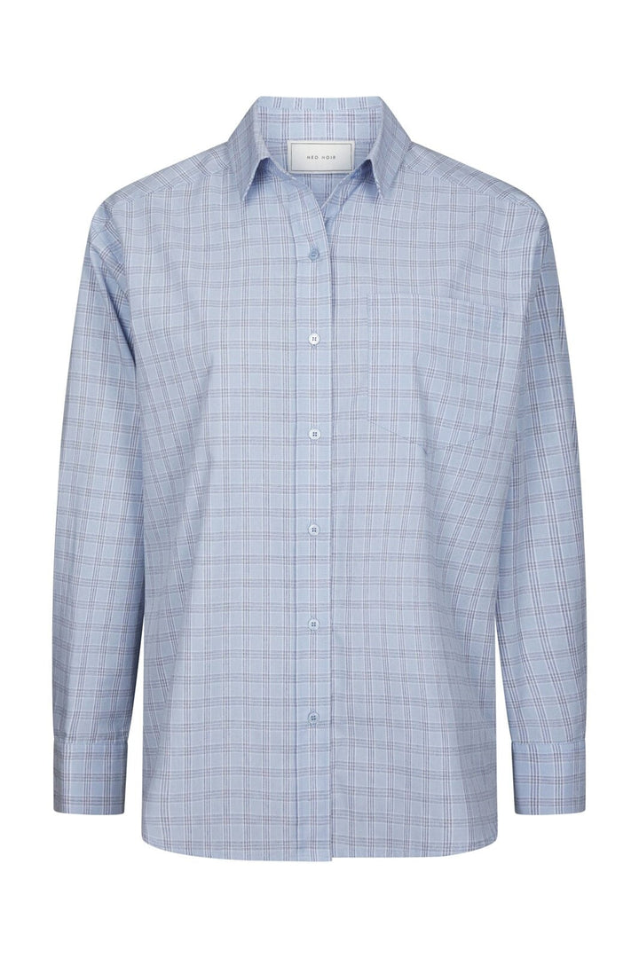 Neo Noir - Dalma Triple Check Shirt 168624 - 145 - Light Blue