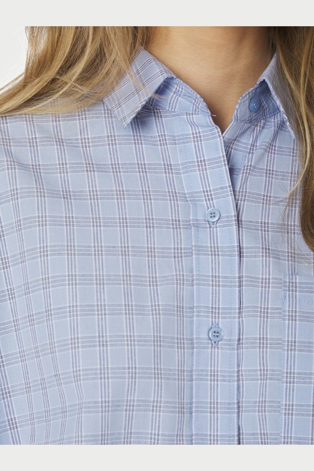 Neo Noir - Dalma Triple Check Shirt 168624 - 145 - Light Blue