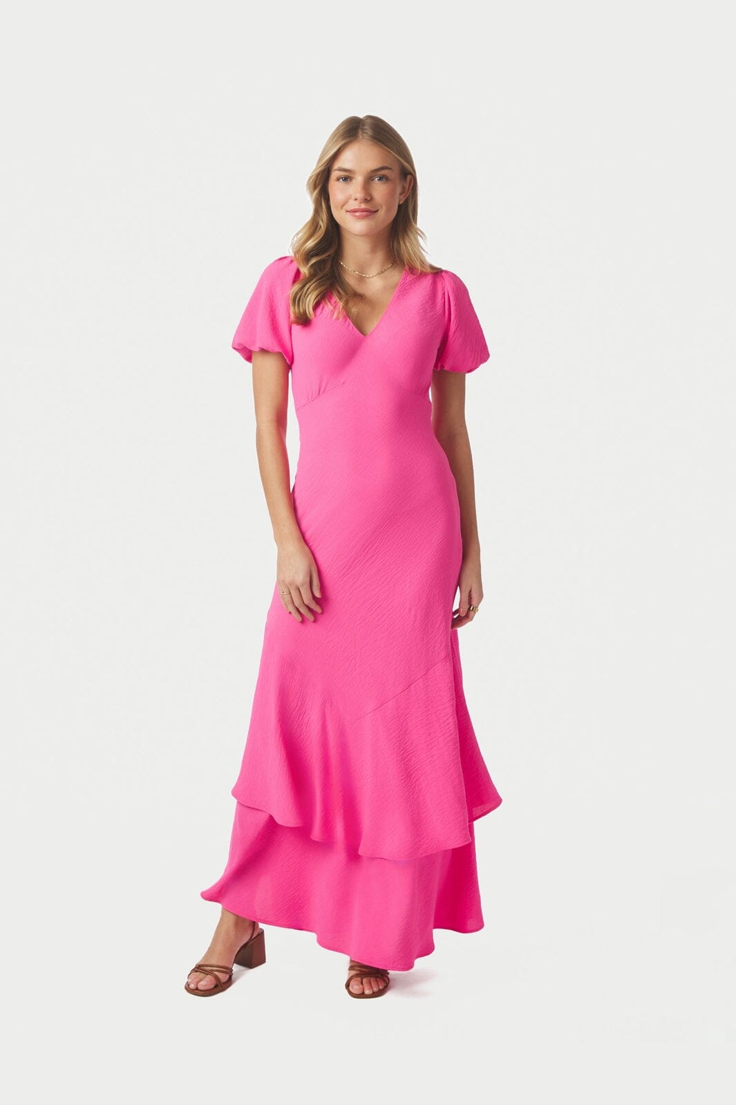 Neo Noir - Dariah Structure Solid Dress 168970 - 170 - Pink