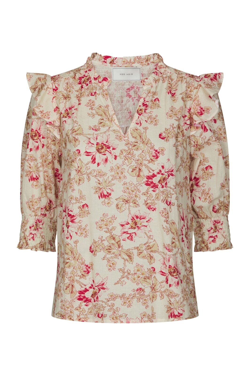 Neo Noir - Davina Flower Blouse 168297 - 165 - Rose