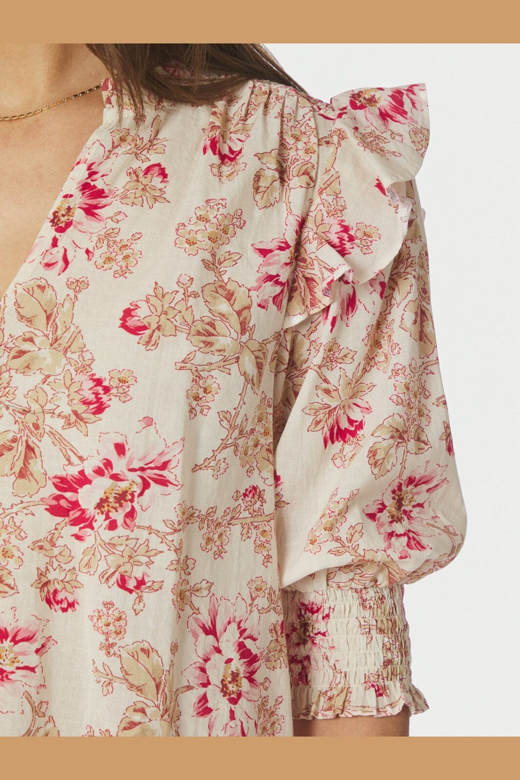 Neo Noir - Davina Flower Blouse 168297 - 165 - Rose