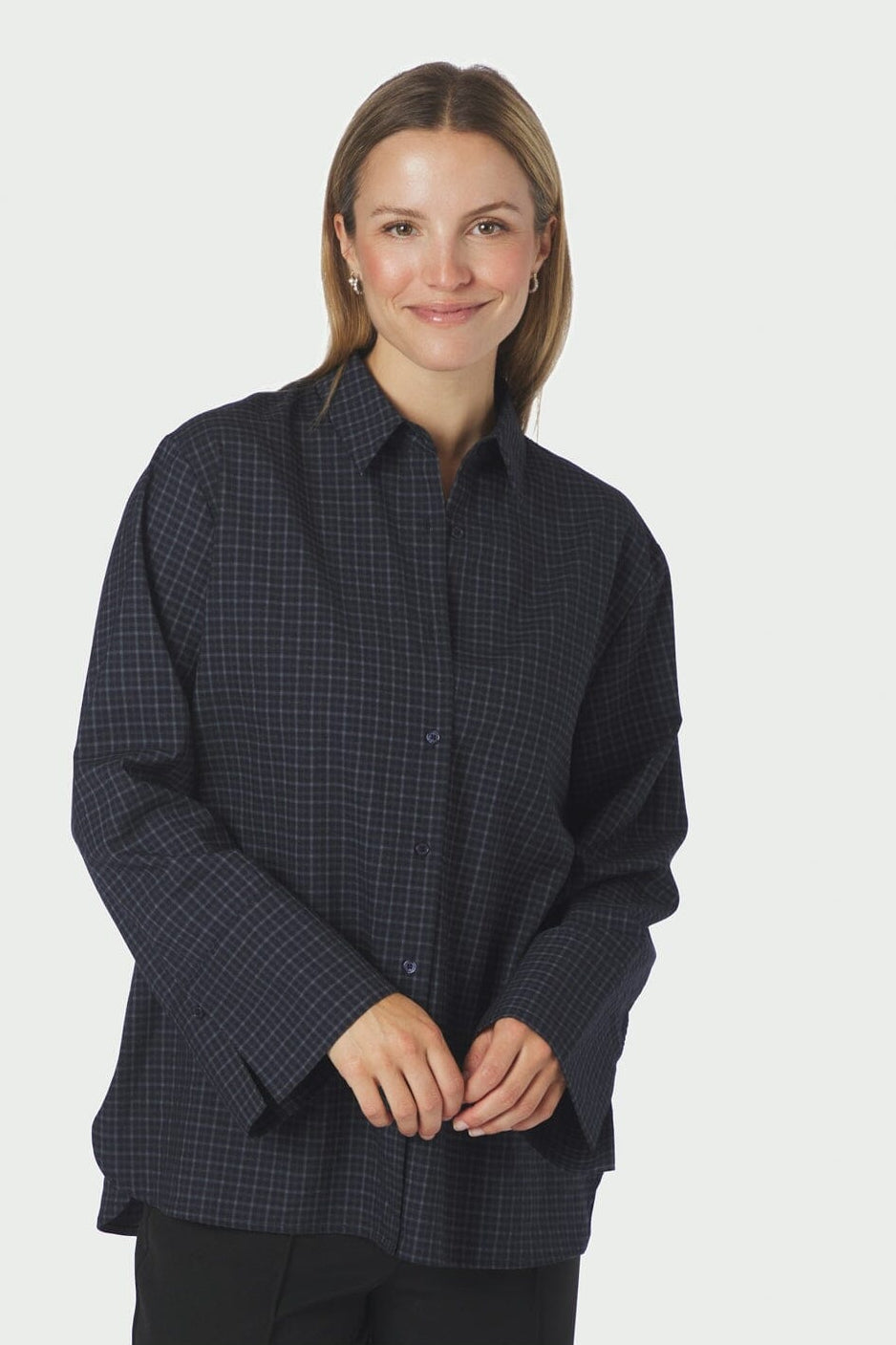 Neo Noir - Dita Check Shirt 170763 - 534 - Dark Blue