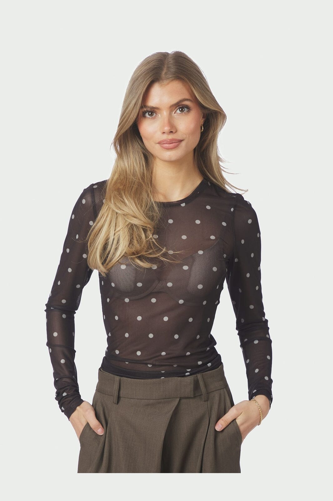 Neo Noir - Ella Dot Blouse 168270 - 210 - Brown