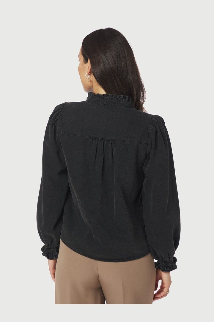 Neo Noir - Emmeline Denim Blouse 164434 - 100 - Black