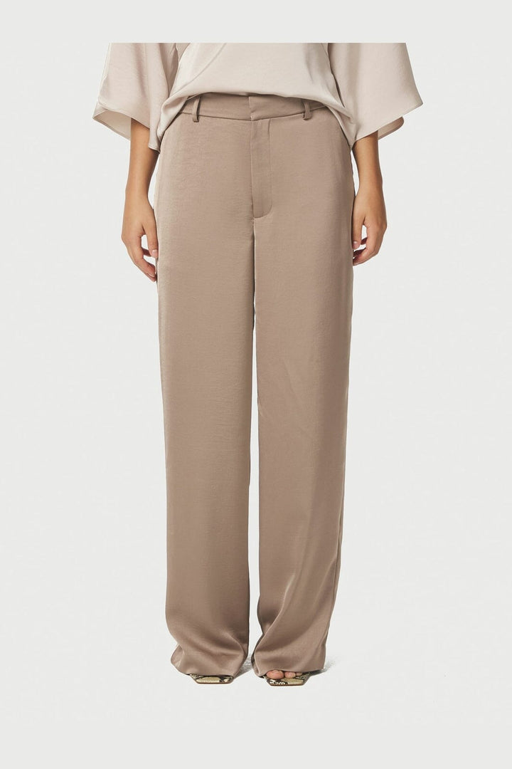 Neo Noir - Emmett Heavy Sateen Pants 164136 - 811 - Dark Taupe