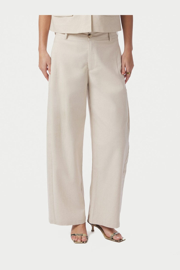 Neo Noir - Essiall Linen Pants 169044 - 122 - Creme