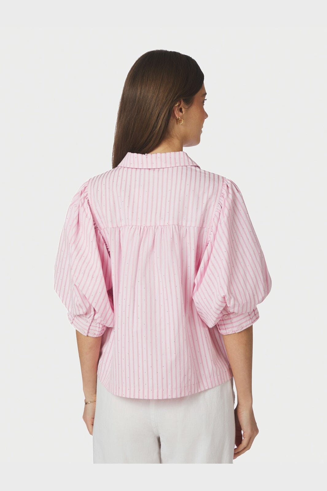 Neo Noir - Etta Soft Stripe Stone Shirt 166416 - 754 - Light Pink