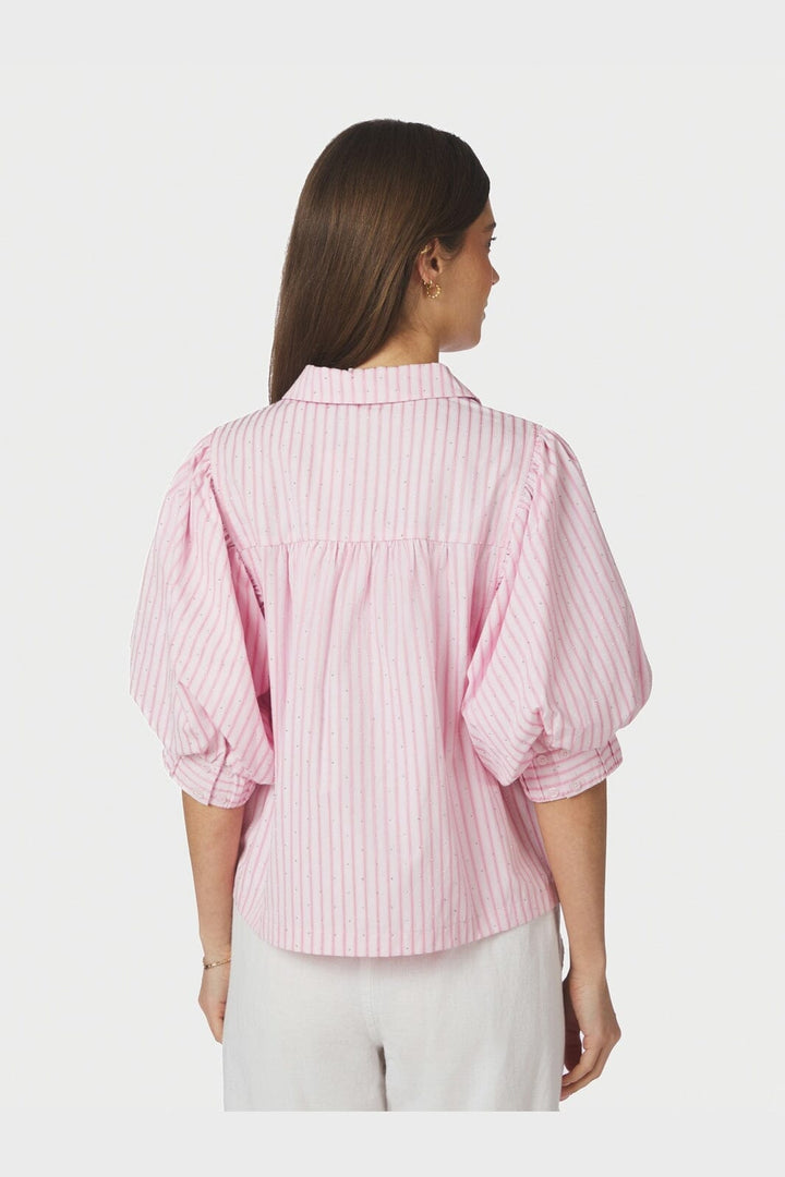 Neo Noir - Etta Soft Stripe Stone Shirt 166416 - 754 - Light Pink