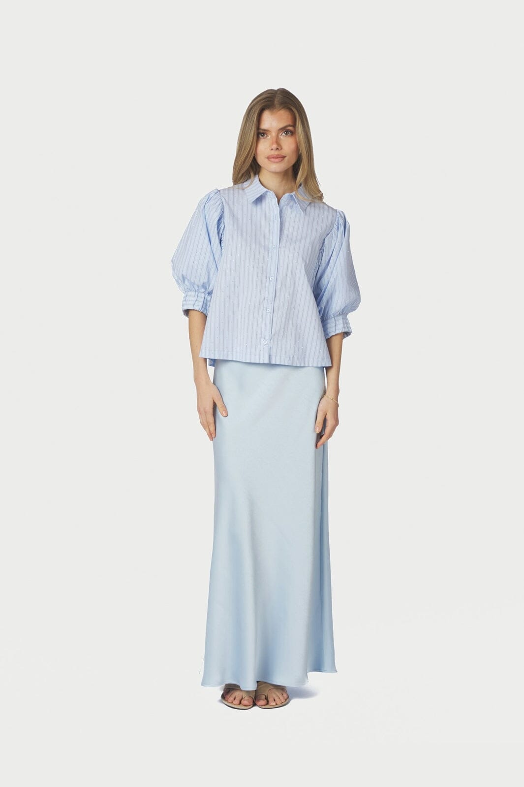 Neo Noir - Etta Stripe Stone Shirt 168625 - 145 - Light Blue