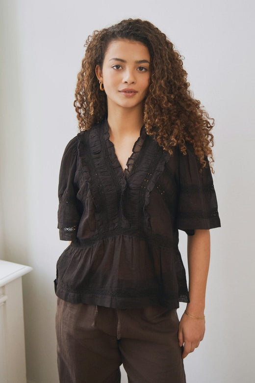 Neo Noir - Evienne S Voile Top 161856 - 100 - Black Toppe 