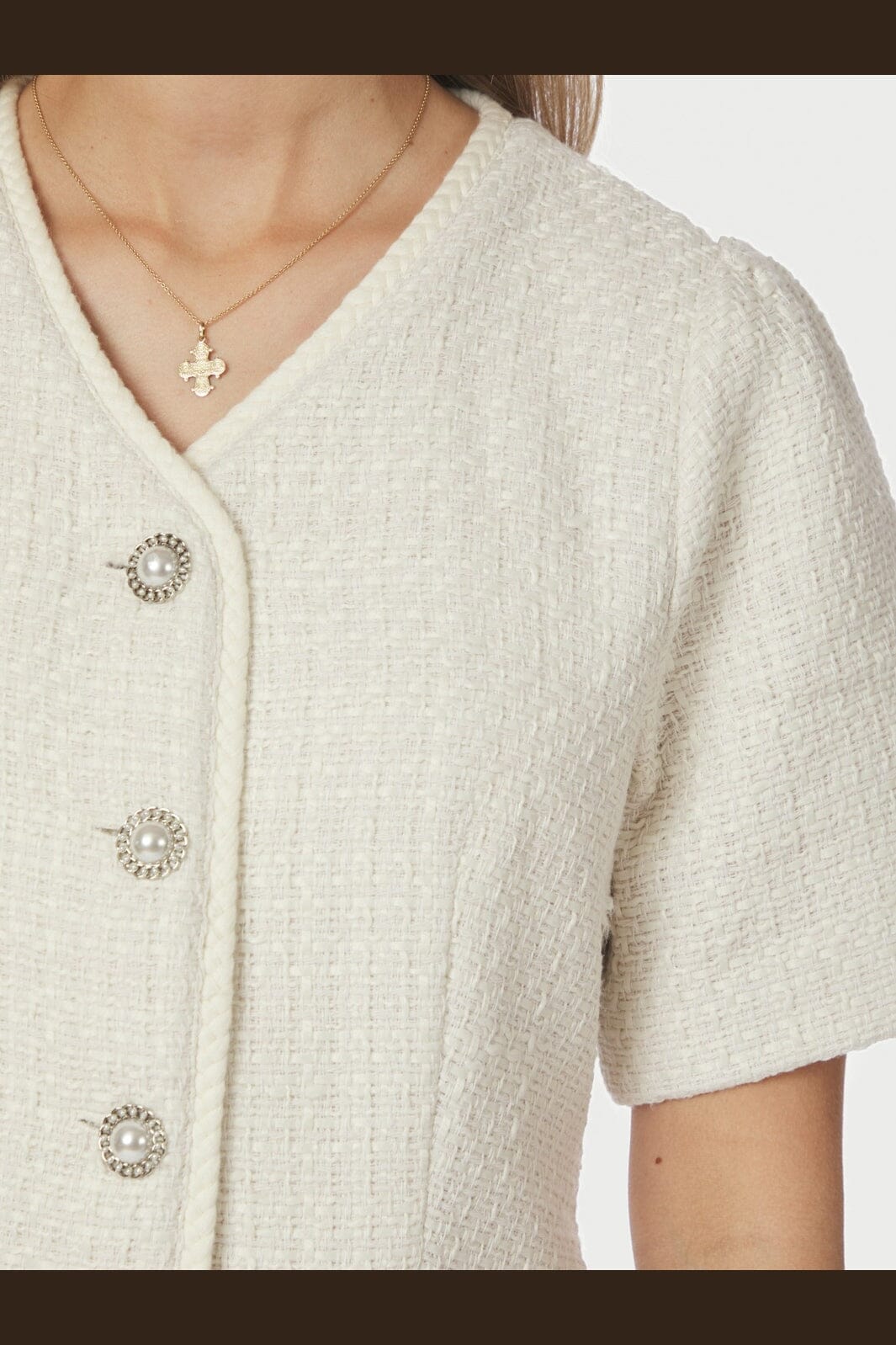 Neo Noir - Faina Boucle Blouse 167541 - 121 - Off White