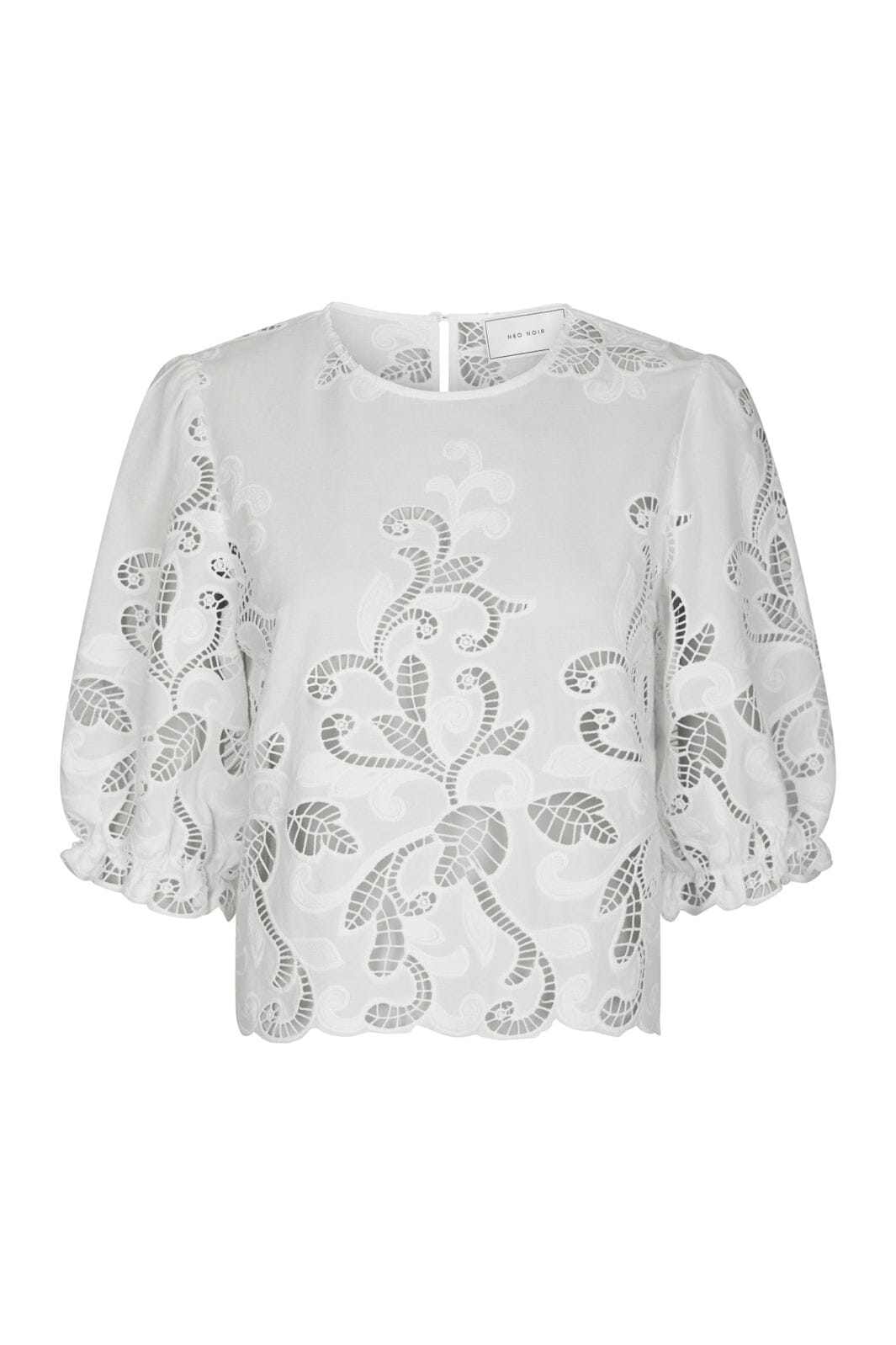 Neo Noir - Fia Embroidery Blouse 167834 - 120 - White