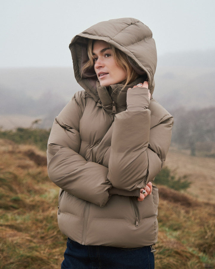 Neo Noir - Fox C Puffer Jacket - Dark Taupe Jakker 