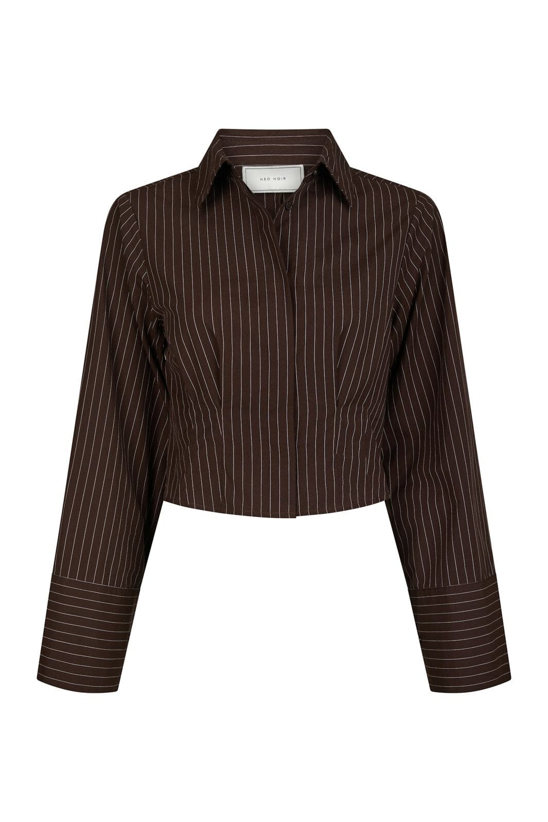 Neo Noir - Frost Striped Shirt 167157 - 676 - Dark Brown