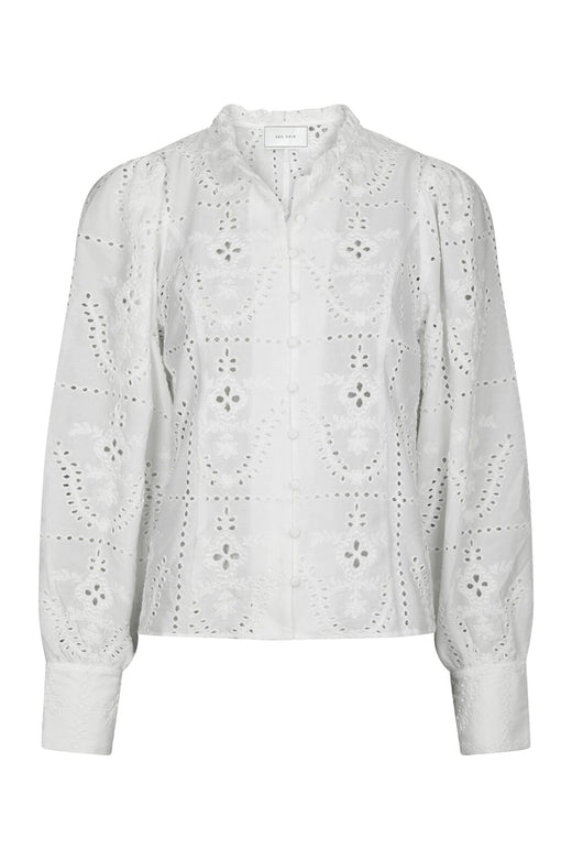 Neo Noir - Gilda Embroidery Blouse 167828 - 120 - White