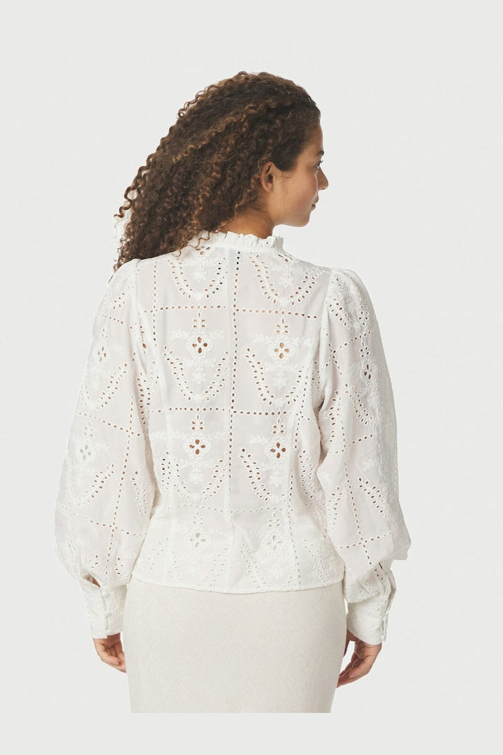 Neo Noir - Gilda Embroidery Blouse 167828 - 120 - White