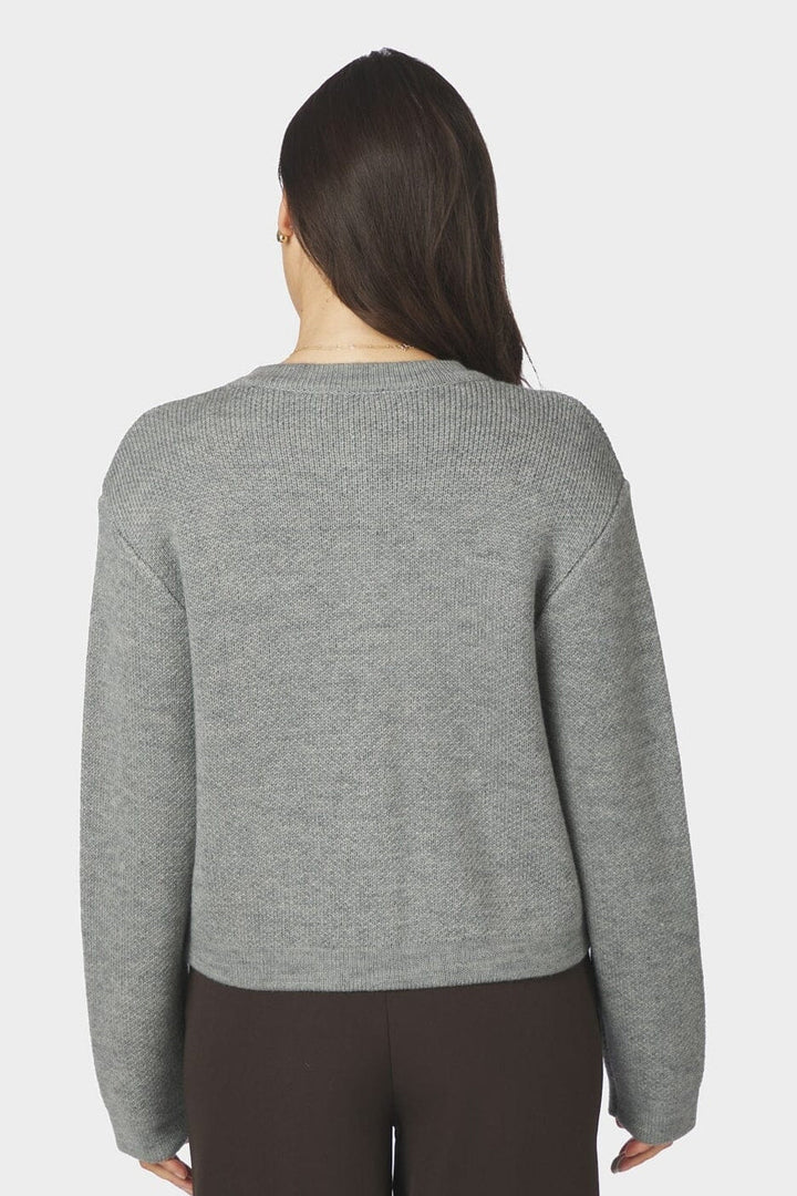 Neo Noir - Glenna Knit Cardigan 169690 - 133 - Grey Melange