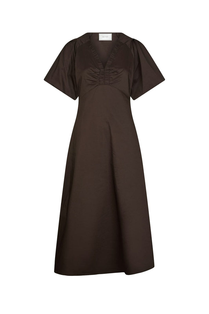 Neo Noir - Illana Poplin Dress 160660 - 584 - Chocolate Brown