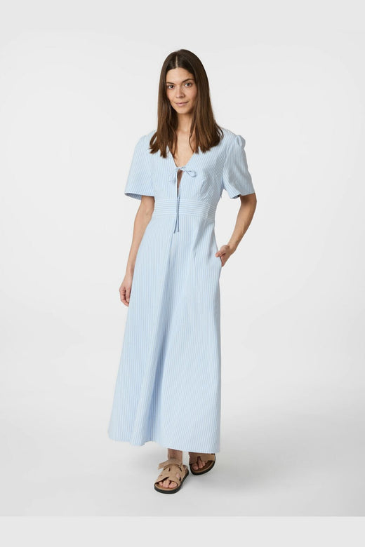 Neo Noir - Ilsie Stripe Dress 165276 - 145 - Light Blue