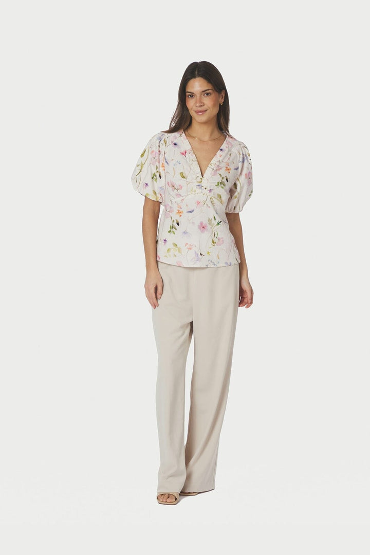 Neo Noir - Irina Flower Blouse 169056 - 121 - Off White