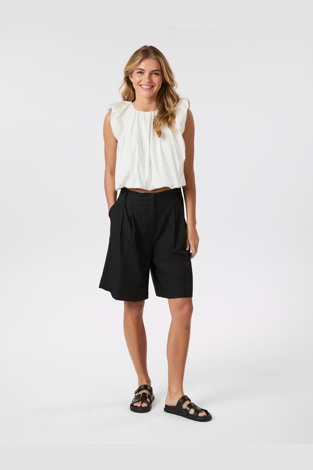 Neo Noir - Ivania Poplin Top 165507 - 120 - White