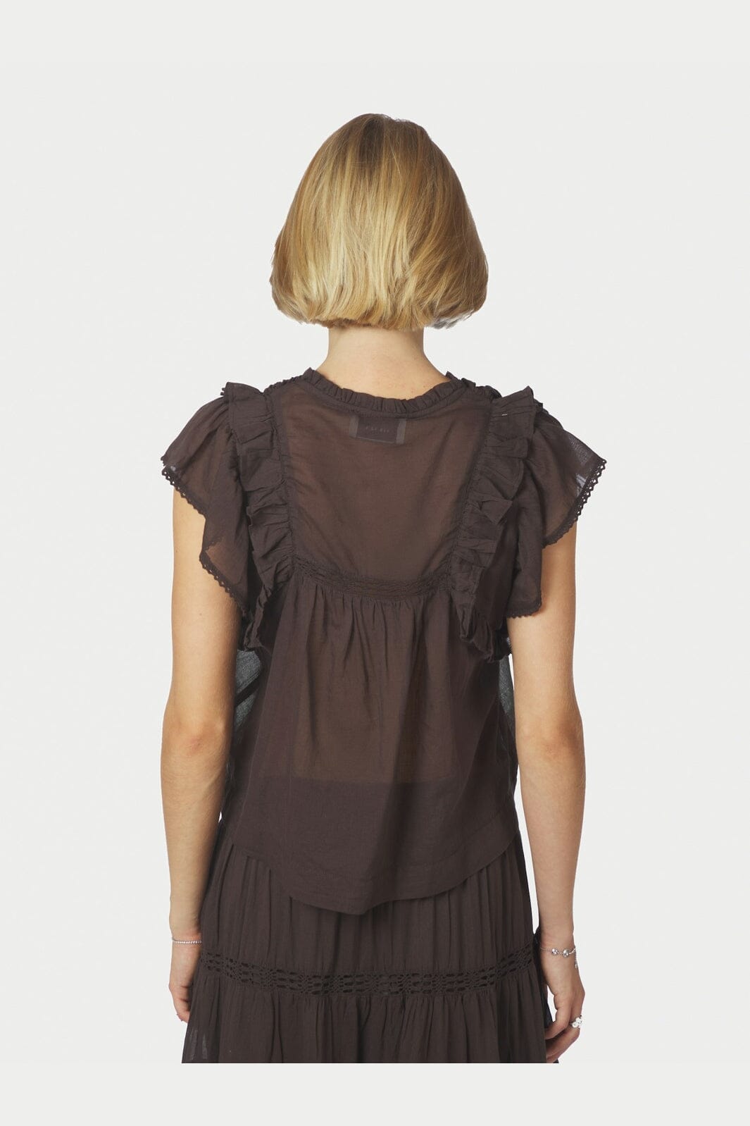 Neo Noir - Jayla S Voile Top 159881 - 676 - Dark Brown