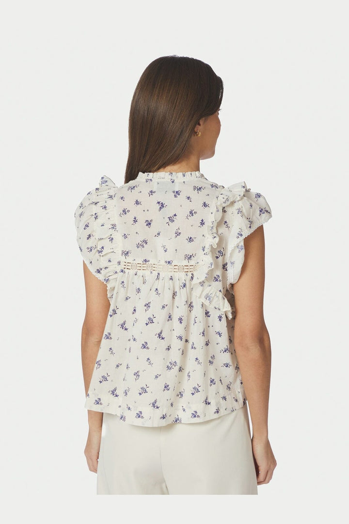 Neo Noir - Jayla Small Blossom Top 165648 - 252 - White Blue