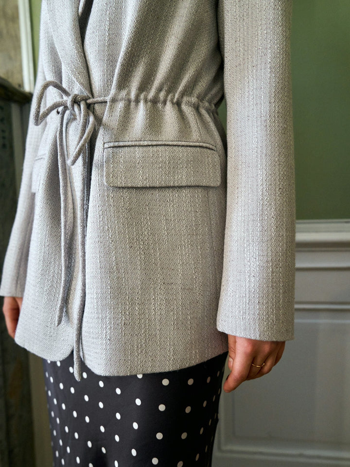 Neo Noir - Jemmie Bouclé Blazer 168251 - 815 - Natural Blazere 