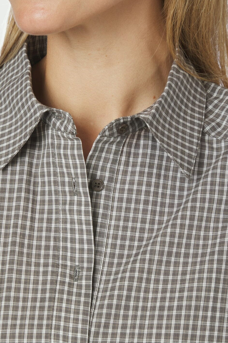 Neo Noir - Jonelle Check Shirt 170987 - 830 - Dusty Grey