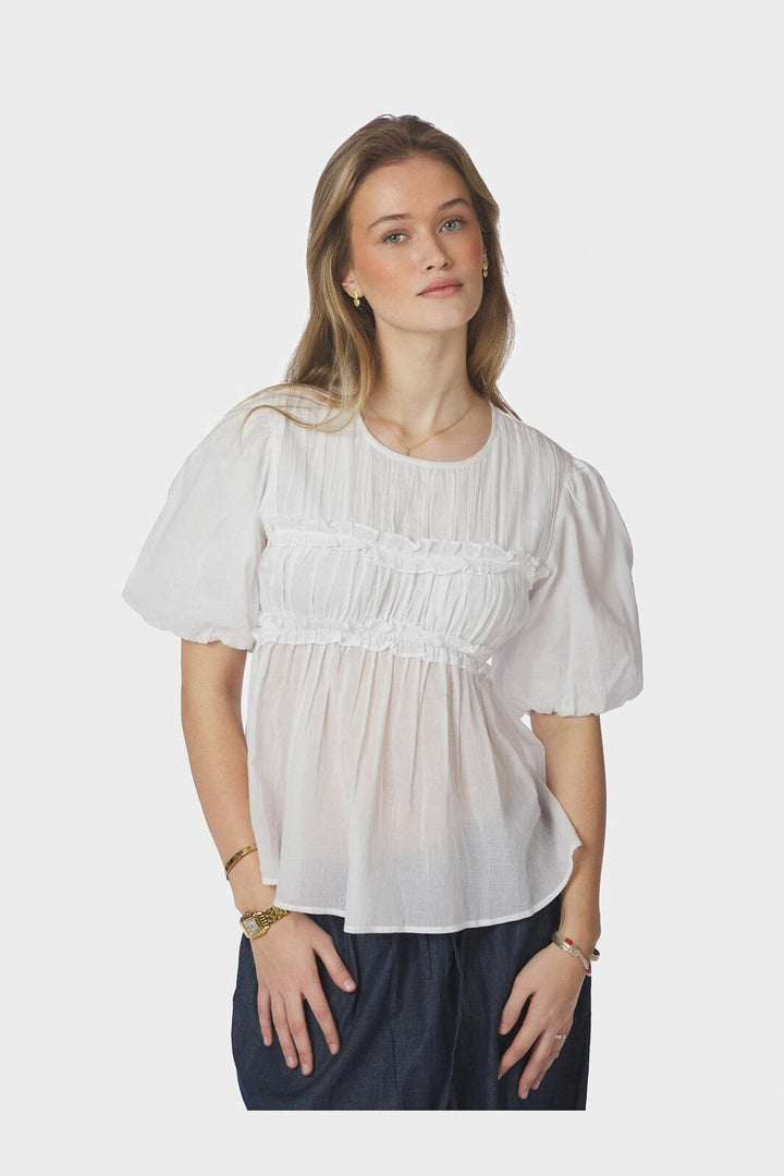 Neo Noir - Kiril S Voile Blouse 166388 - 120 - White