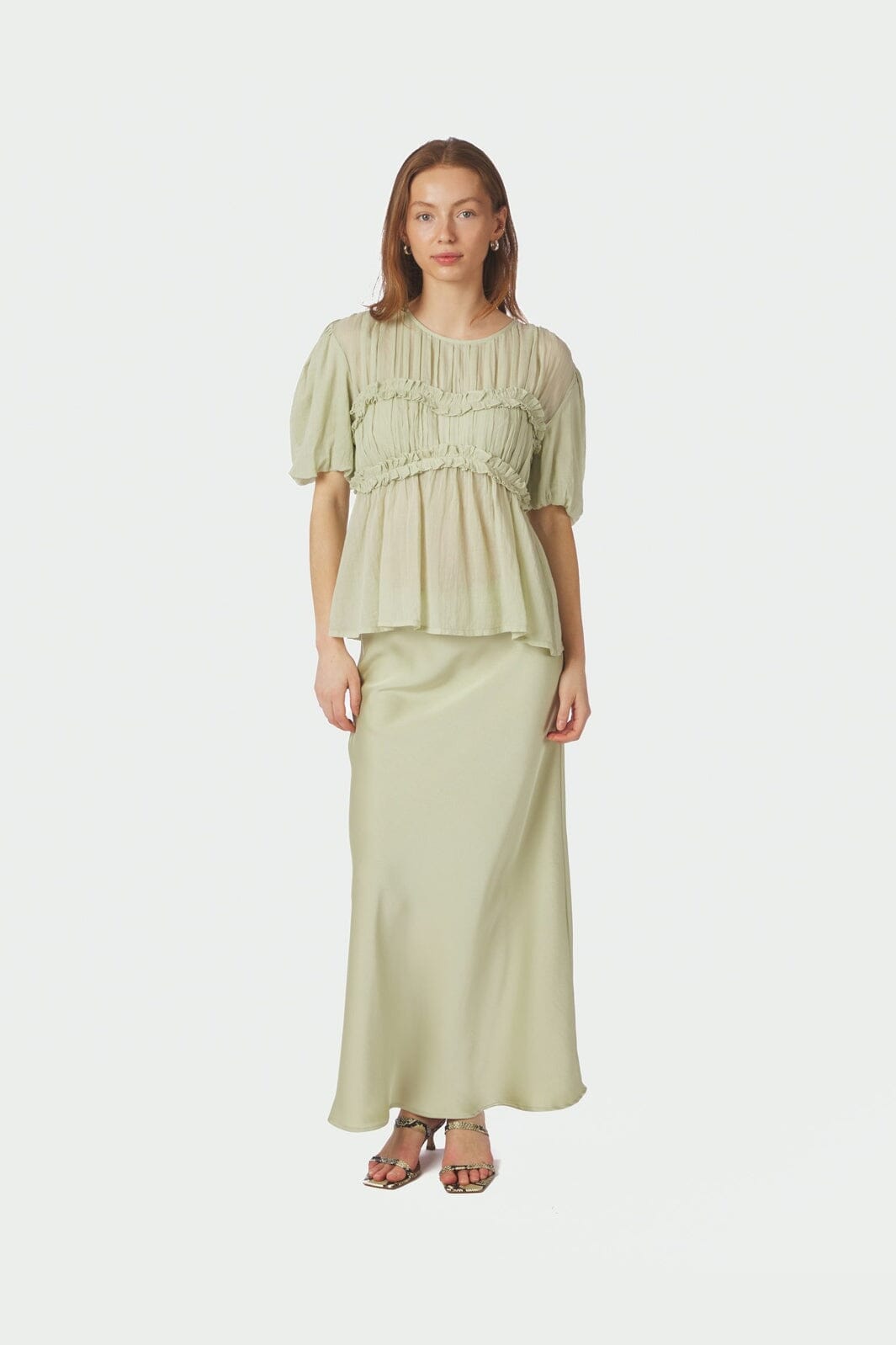 Neo Noir - Kiril S Voile Blouse 166388 - 236 - Pistachio