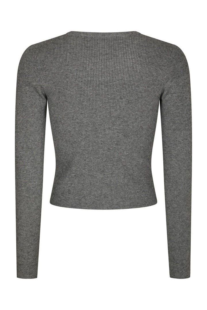 Neo Noir - Kirrera Knit Blouse 166614 - 107 - Dark Grey Melange