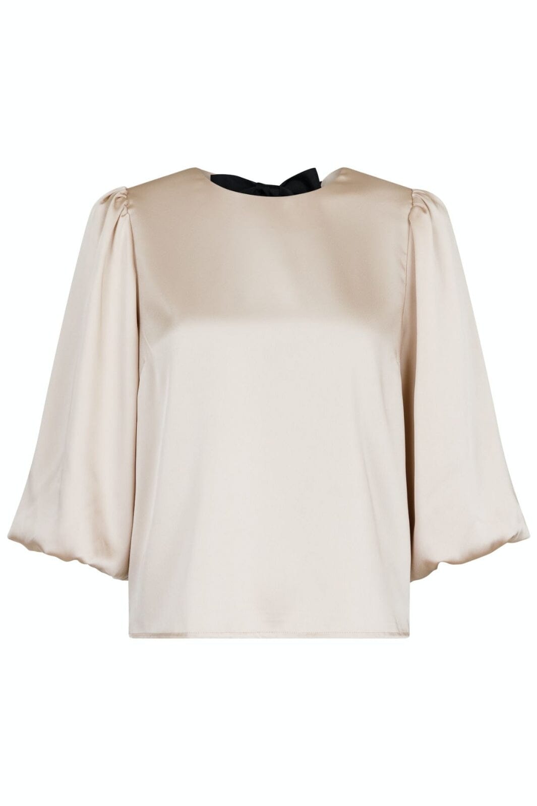 Neo Noir - Lorraine Soft Satin Blouse - Champagne Bluser 
