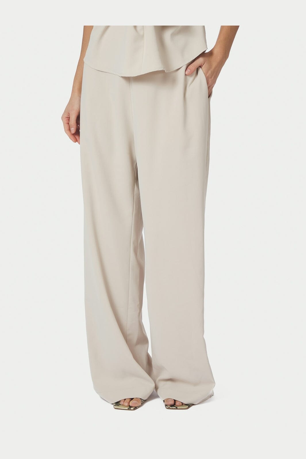 Neo Noir - Lunet Crepe Pants 168084 - 124 - Ivory