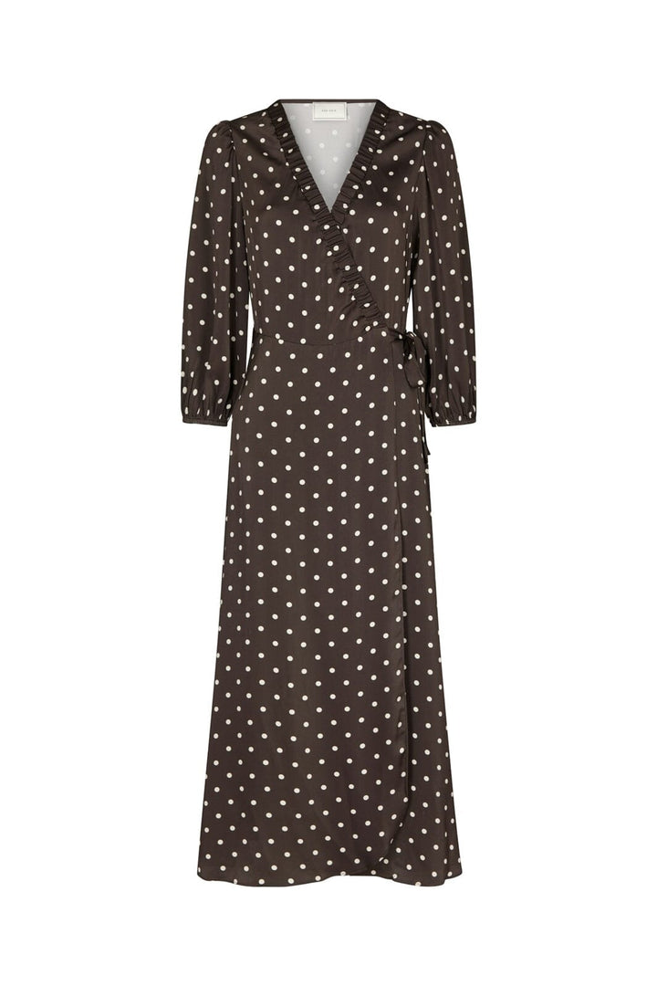 Neo Noir - Malinga Dot Dress 165909 - 676 - Dark Brown