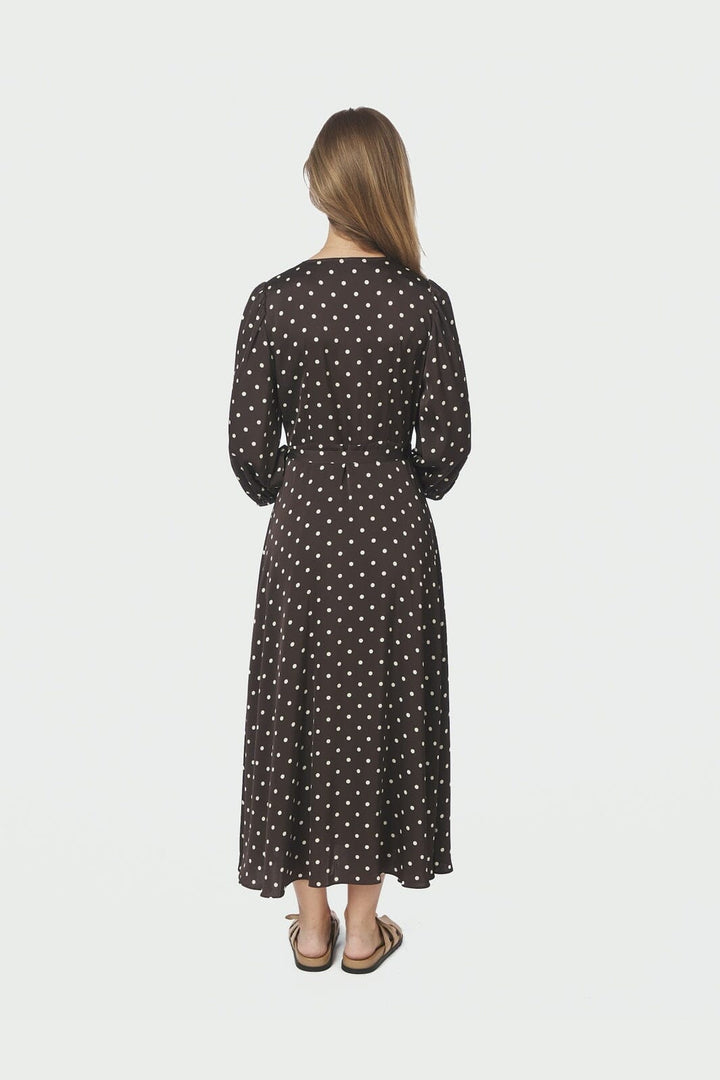 Neo Noir - Malinga Dot Dress 165909 - 676 - Dark Brown