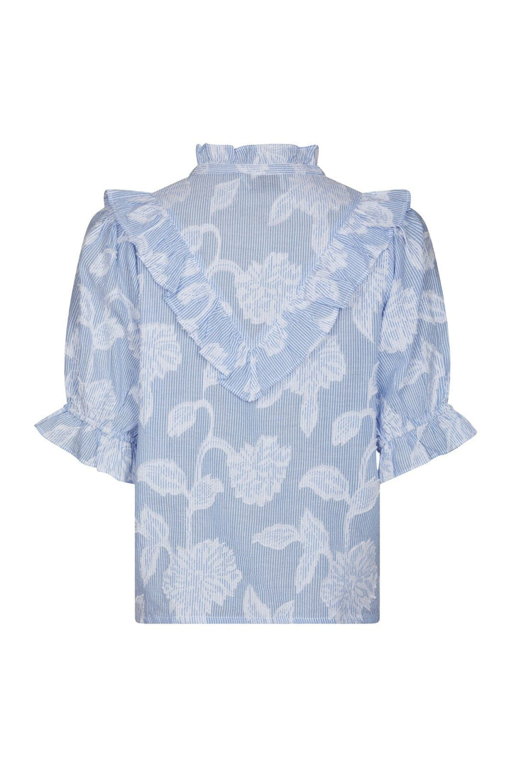 Neo Noir - Manet Jacquard Blouse 168480 - 145 - Light Blue