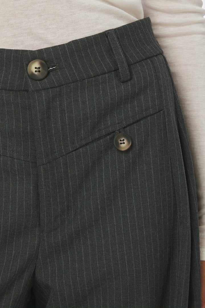 Neo Noir - Massie Slim Pinstripe Pants 170802 - 107 - Dark Grey Melange