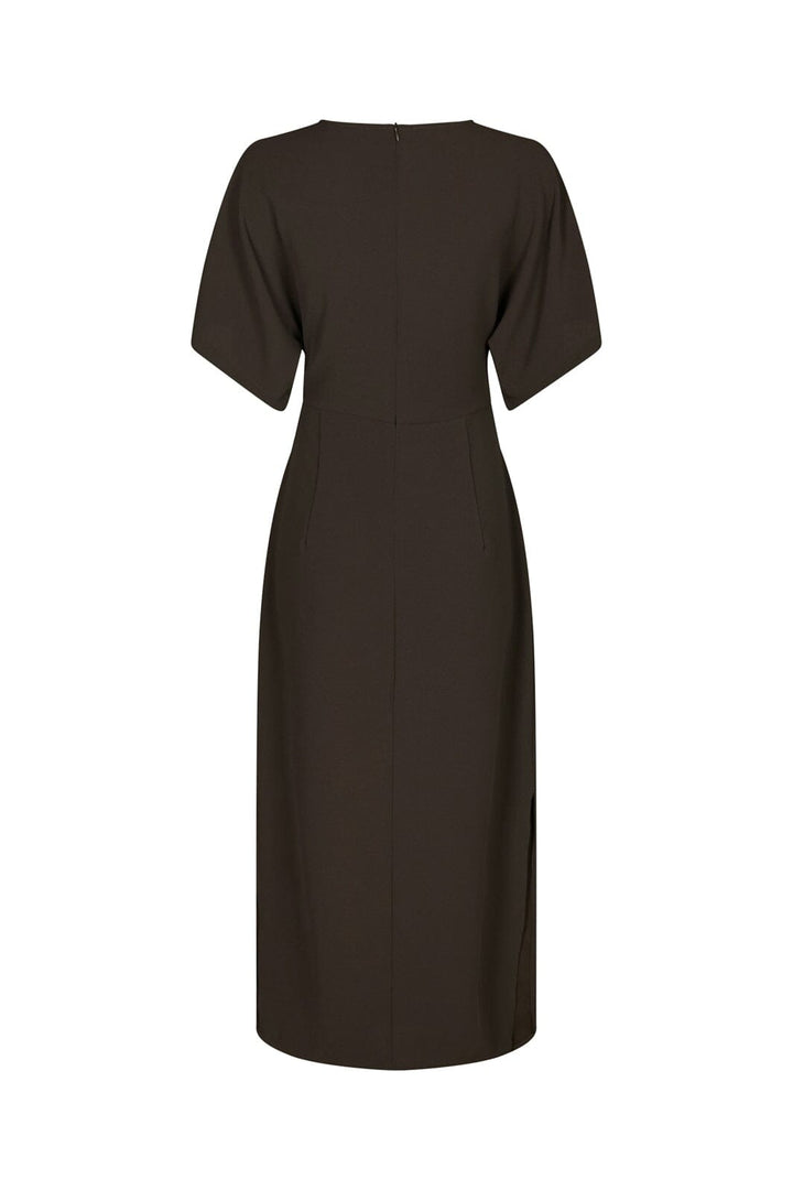 Neo Noir - Miloine Drape Dress 166132 - 676 - Dark Brown