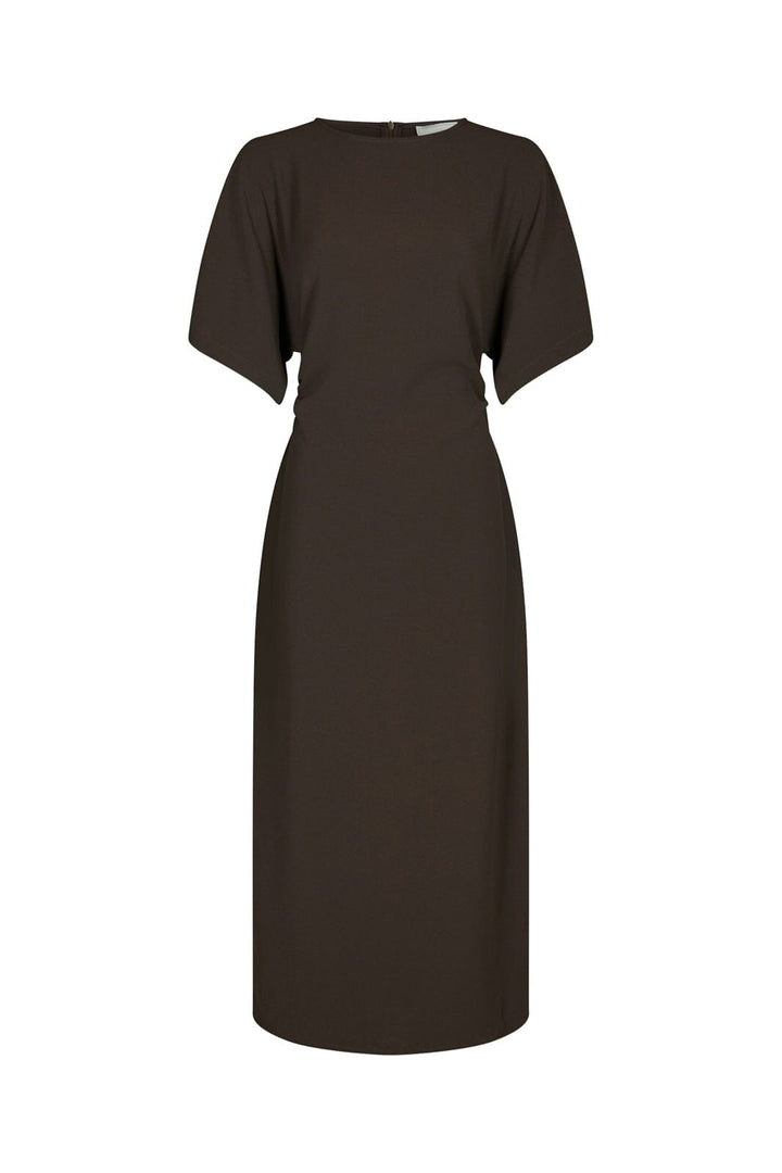 Neo Noir - Miloine Drape Dress 166132 - 676 - Dark Brown