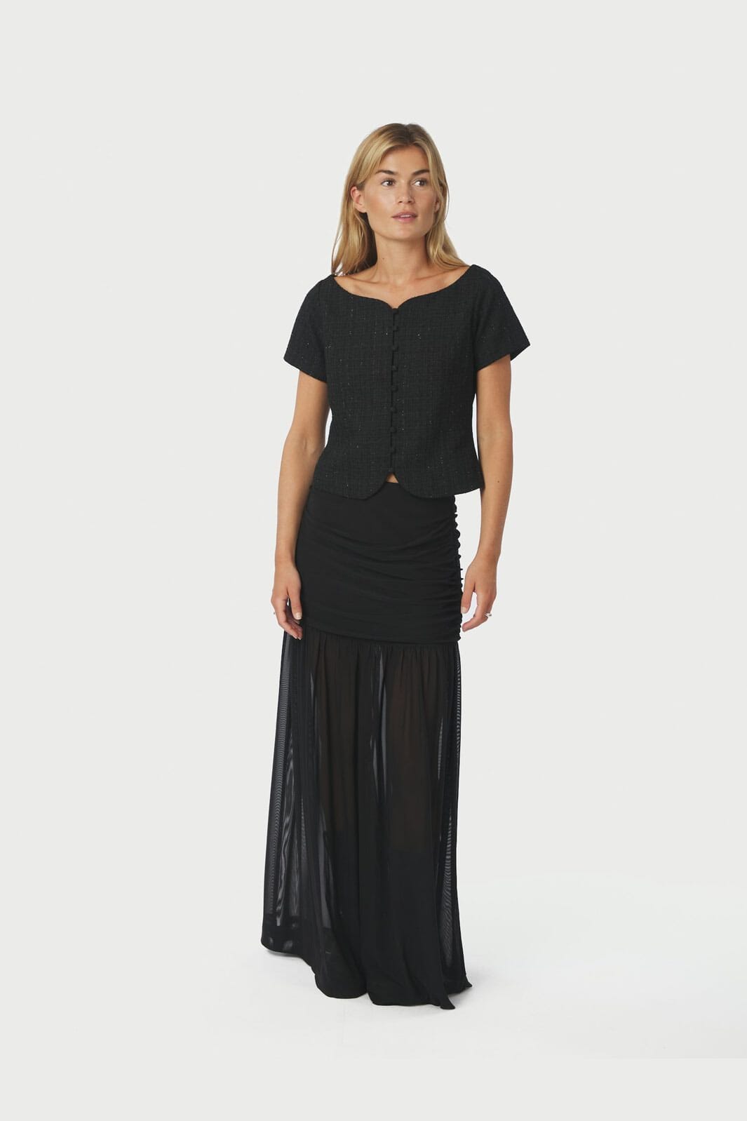 Neo Noir - Mori Layered Skirt 166934 - 100 - Black