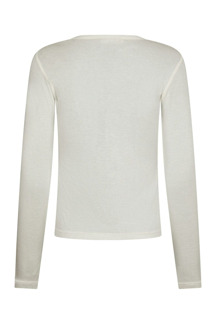 Neo Noir - Nella Fine Rib Blouse 167271 - 120 - White